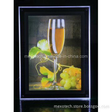 Super Slim Acrylic Table-Top Photo Frame with LED (CST01-A4P-04)